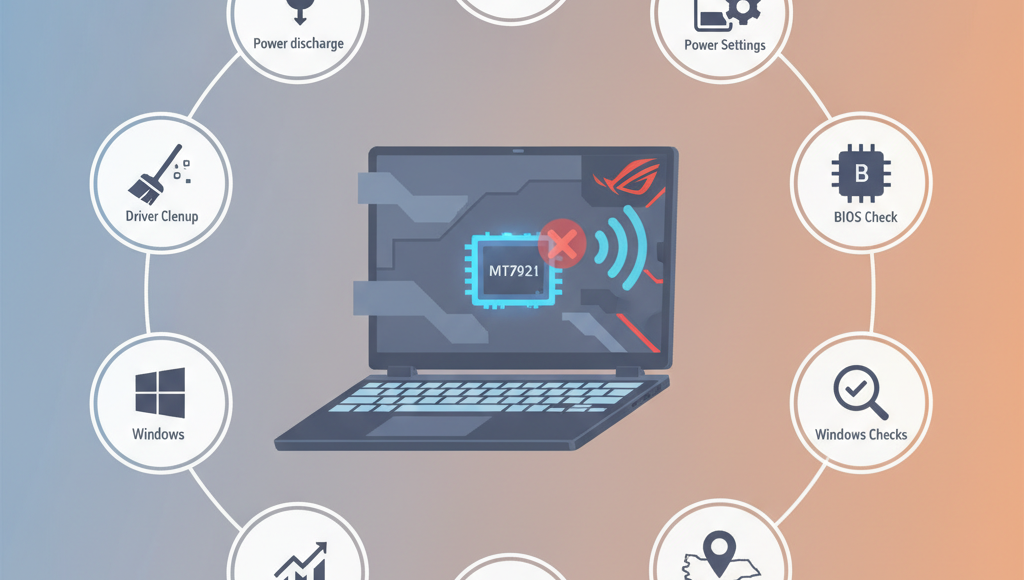ASUS TUF/ROG’da Wi Fi seçeneği kaybolduysa (MT7921 / Code 45), 9 adımda çöz: ...